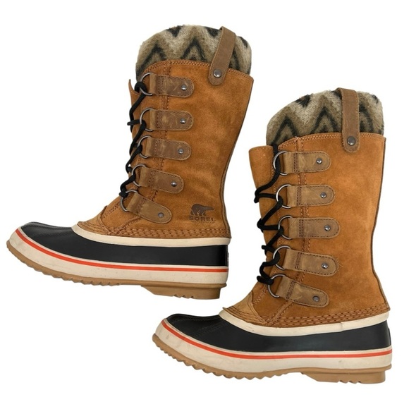 Sorel Joan of Arctic Chevron Knit Lace-Up Waterproof Winter Boots Women’s 6 - Picture 12 of 16